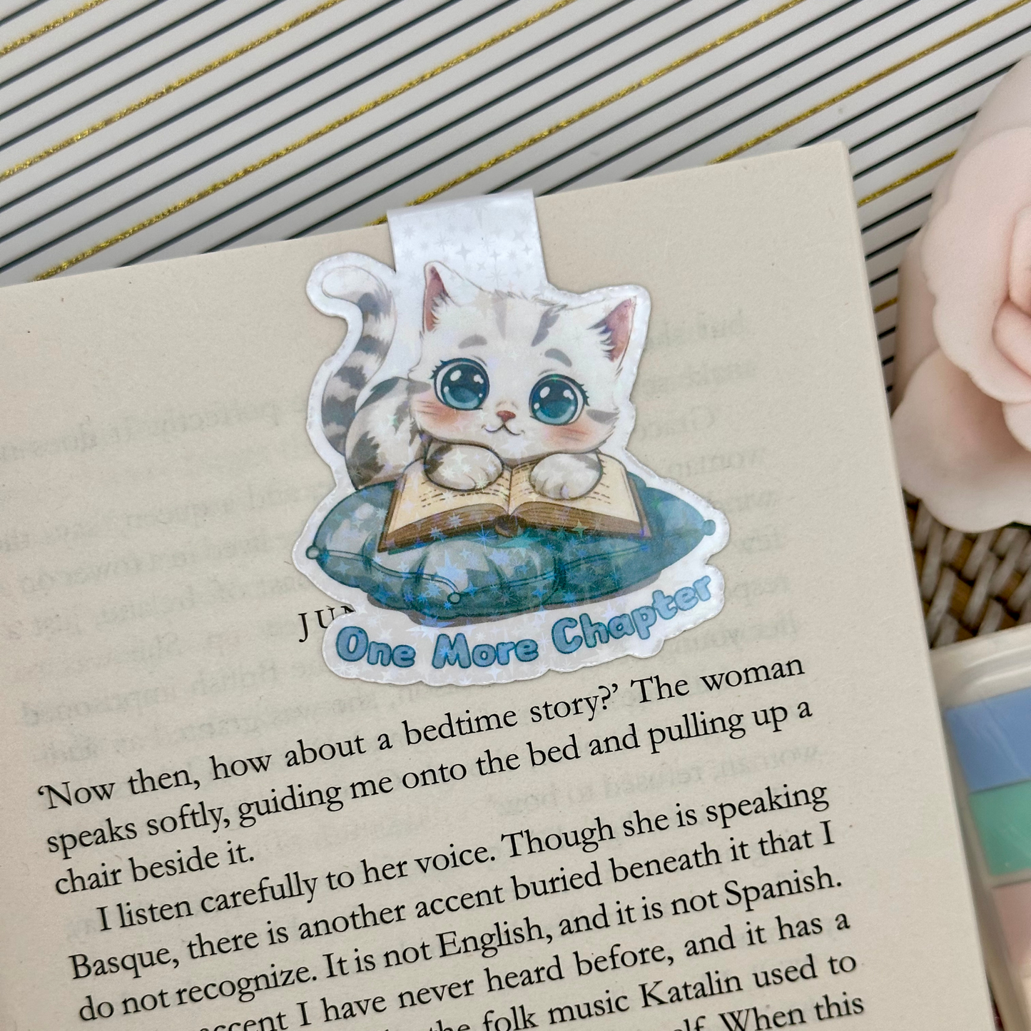 Kitten One More Chapter Magnetic Bookmark