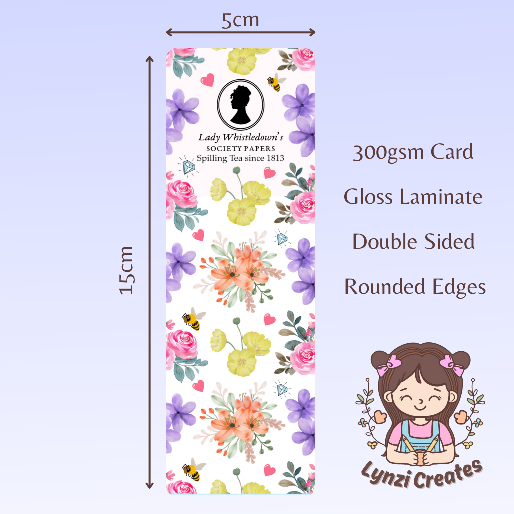 Bridgerton Floral Bookmark