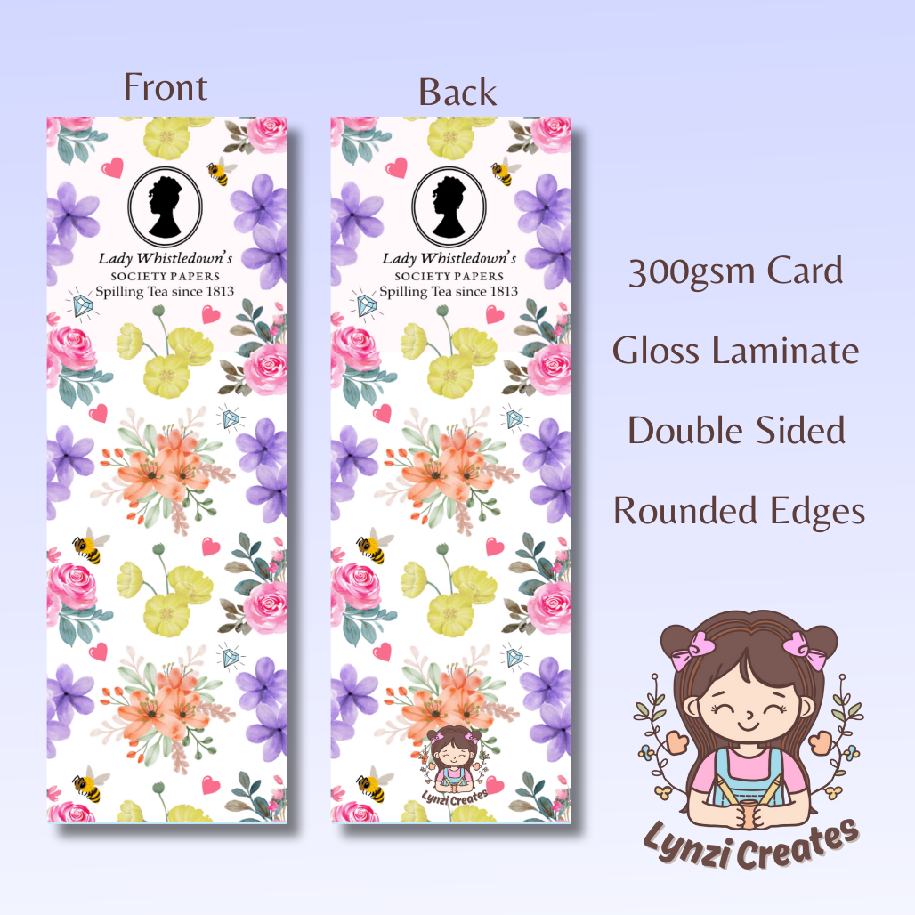 Bridgerton Floral Bookmark