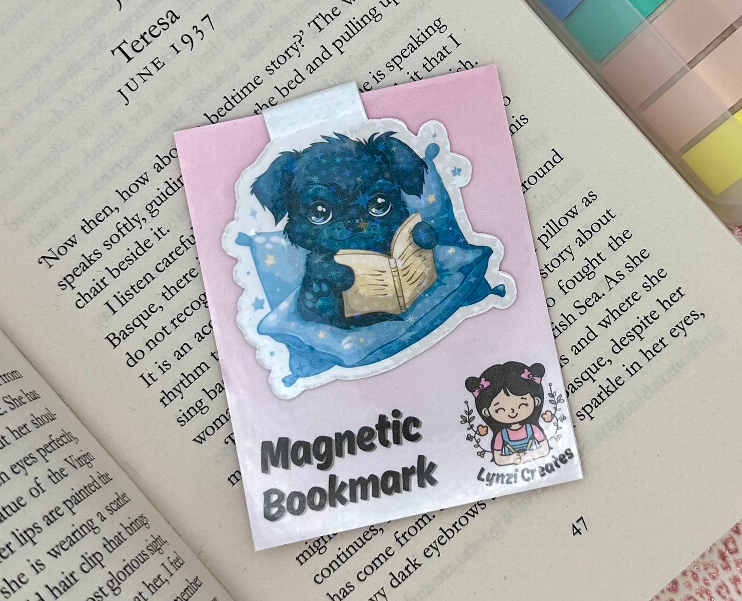 Puppy Cushion Magnetic Bookmark