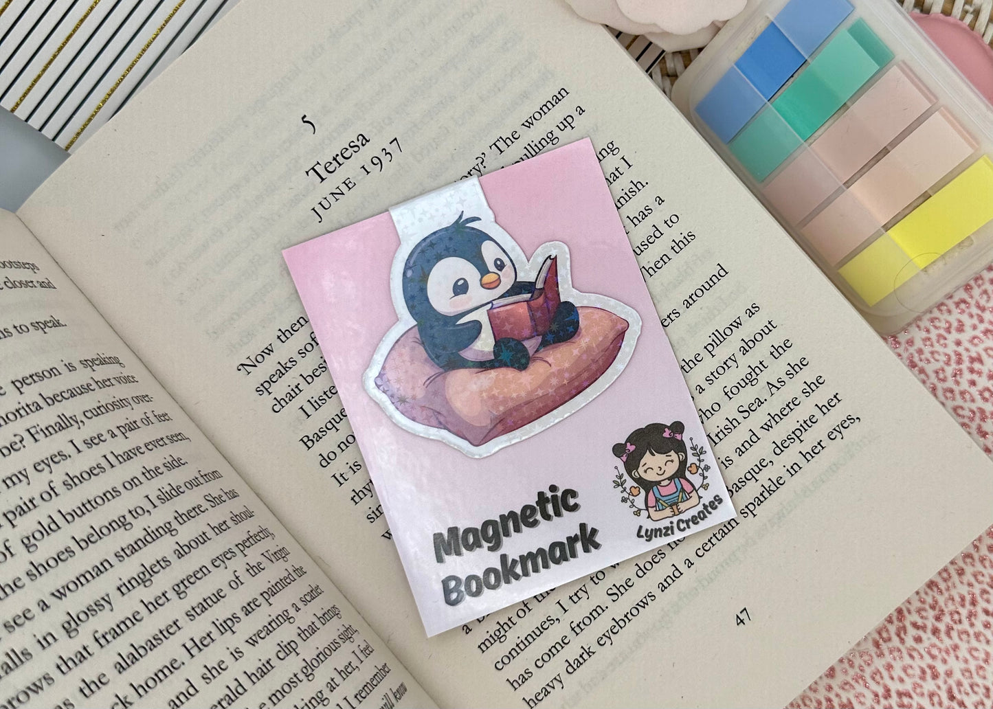 Penguin Cushion Magnetic Bookmark