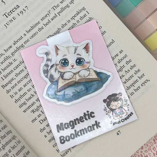 Kitten Cushion Magnetic Bookmark