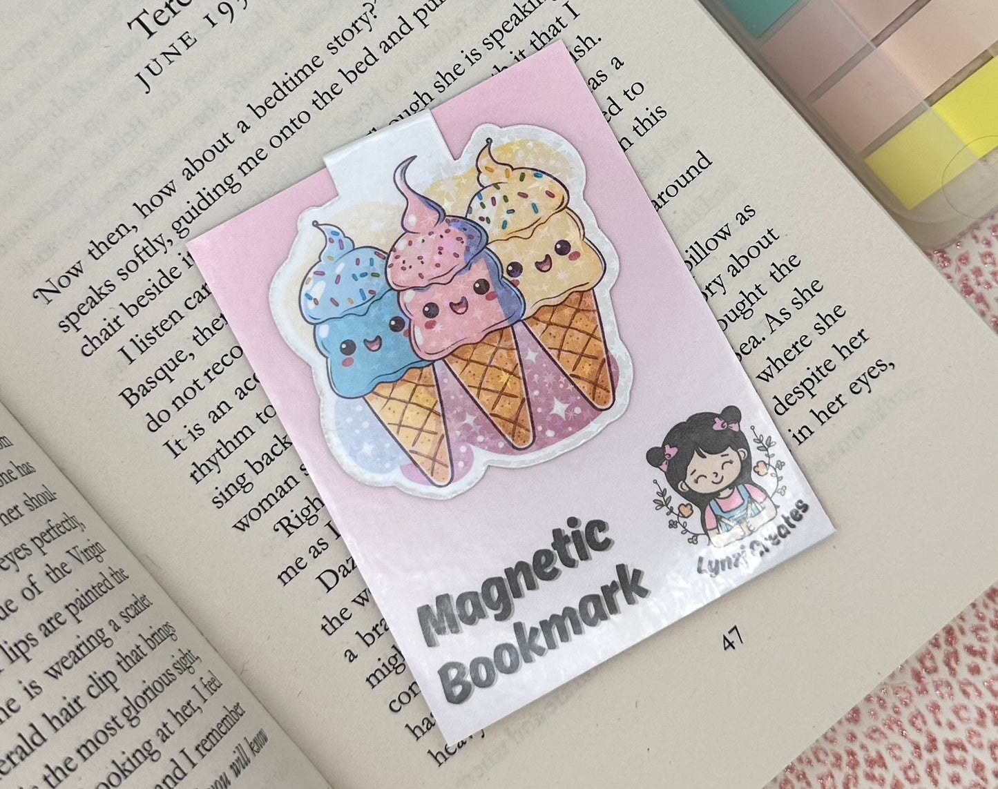 Ice Creams Magnetic Bookmark