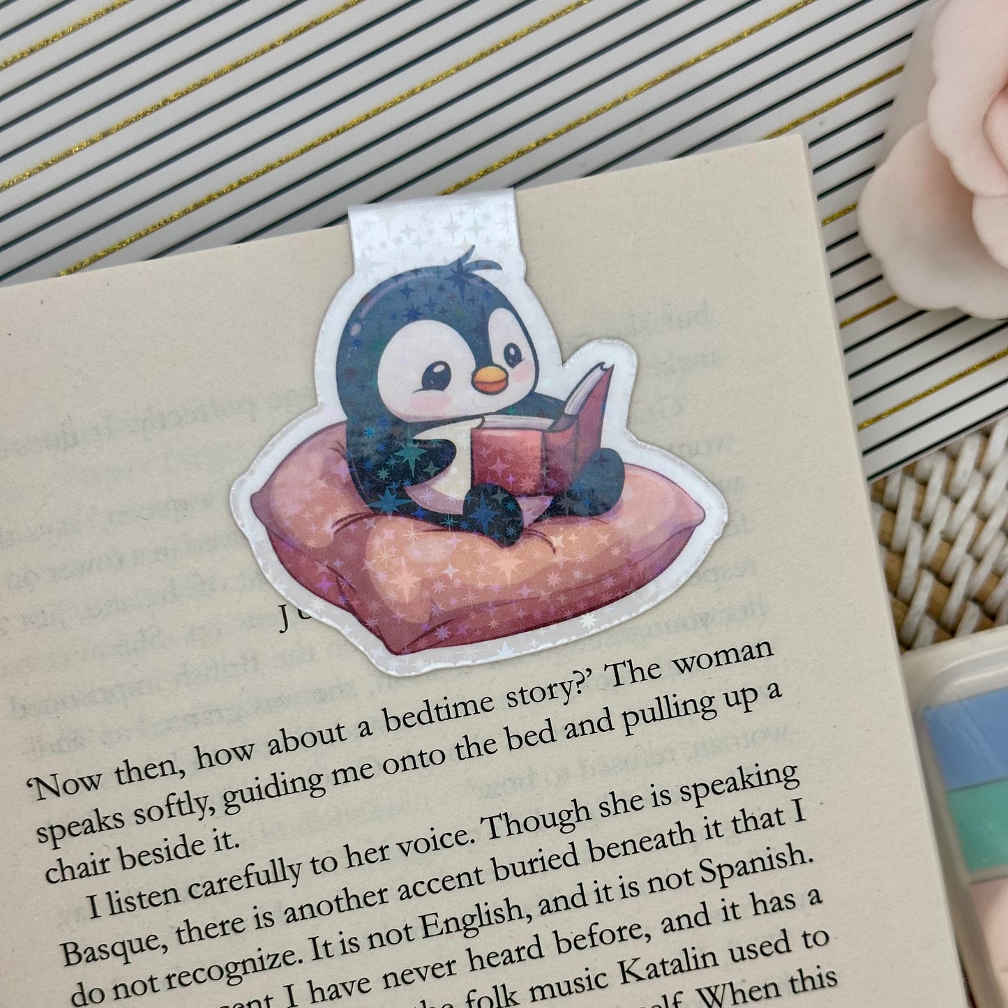 Penguin Cushion Magnetic Bookmark