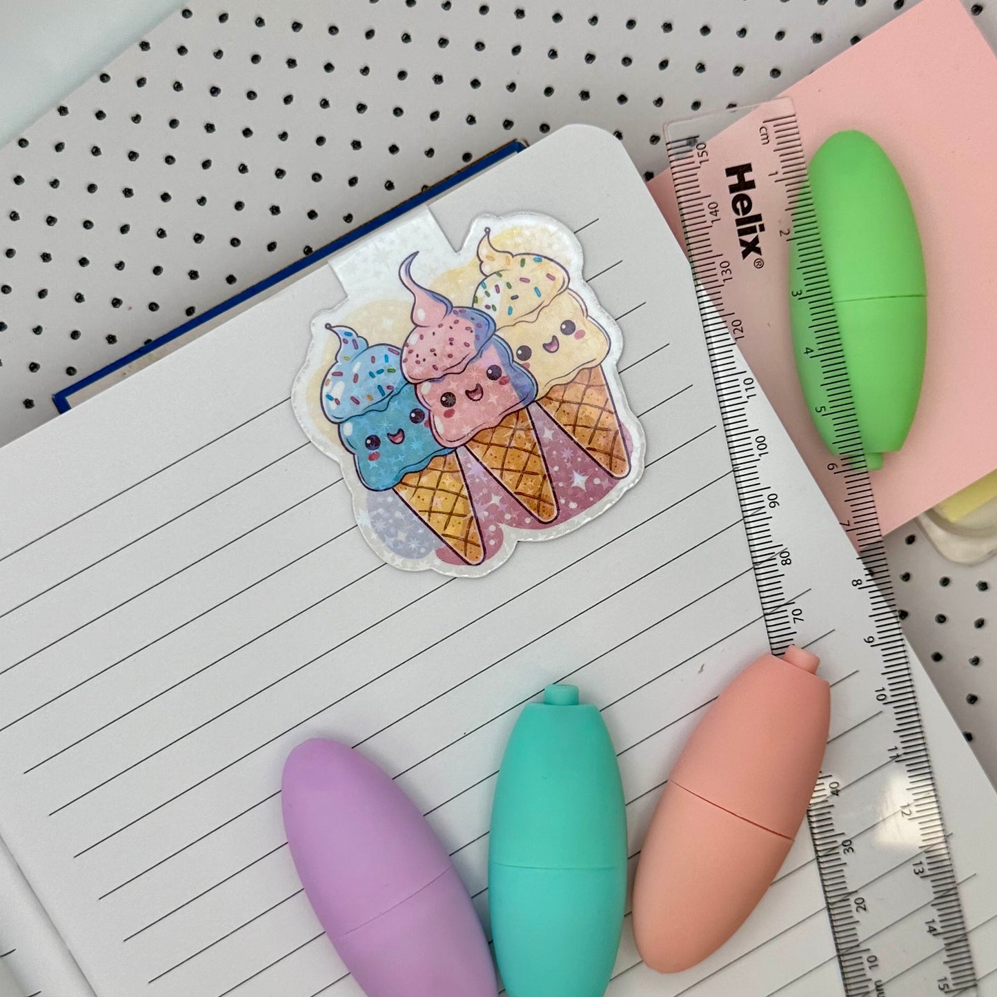 Ice Creams Magnetic Bookmark