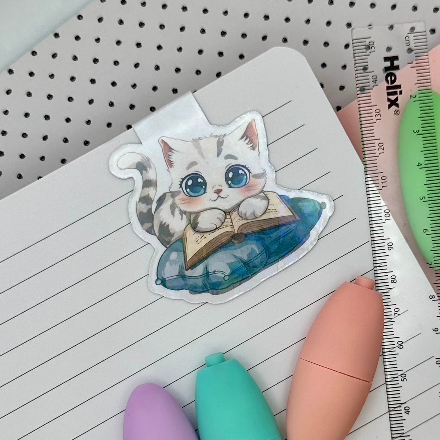 Kitten Cushion Magnetic Bookmark