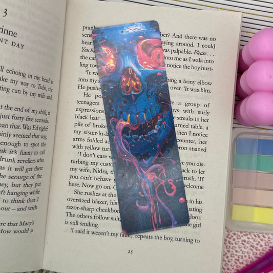 Neon Gothic Skull bookmark