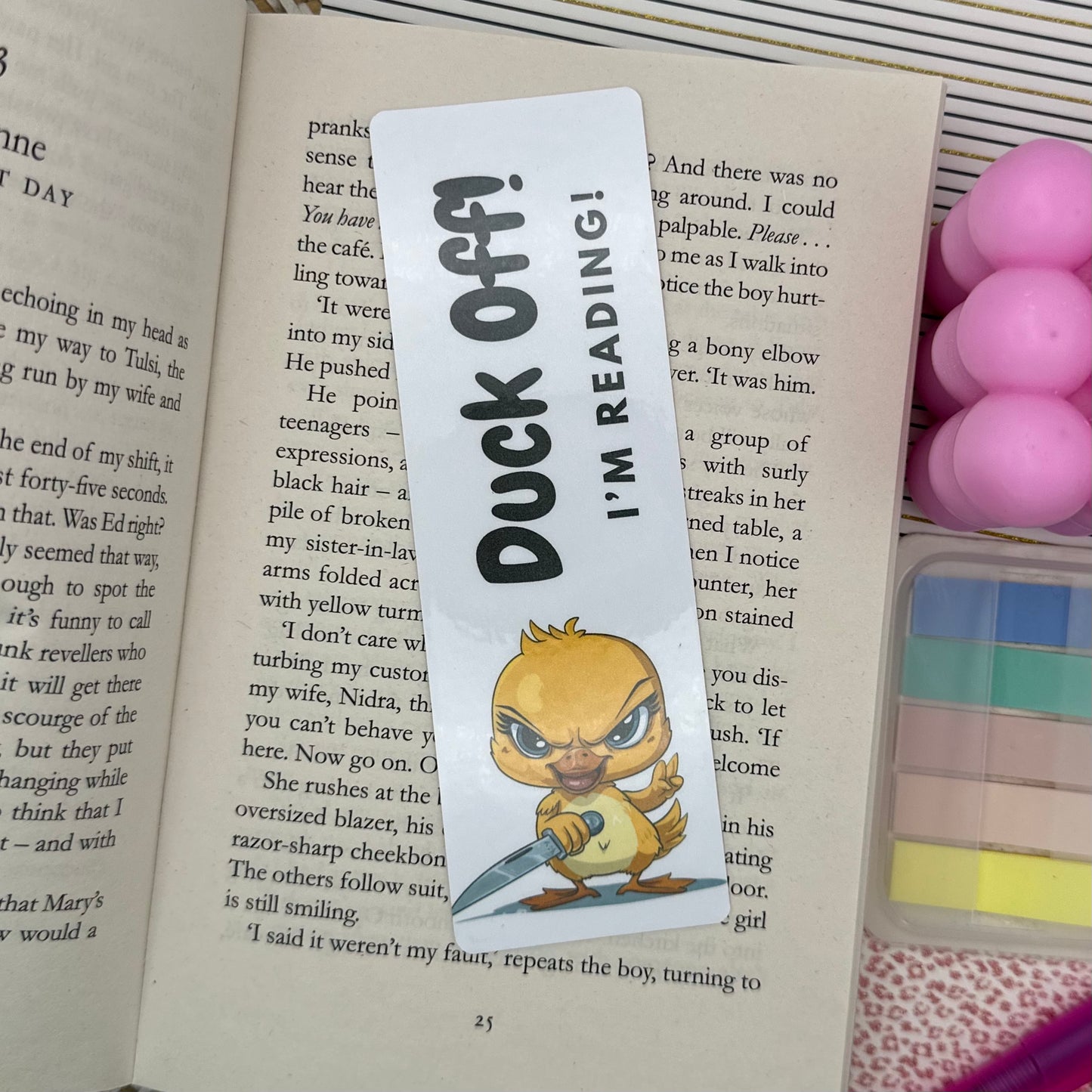 Duck Off! I'm Reading Bookmark