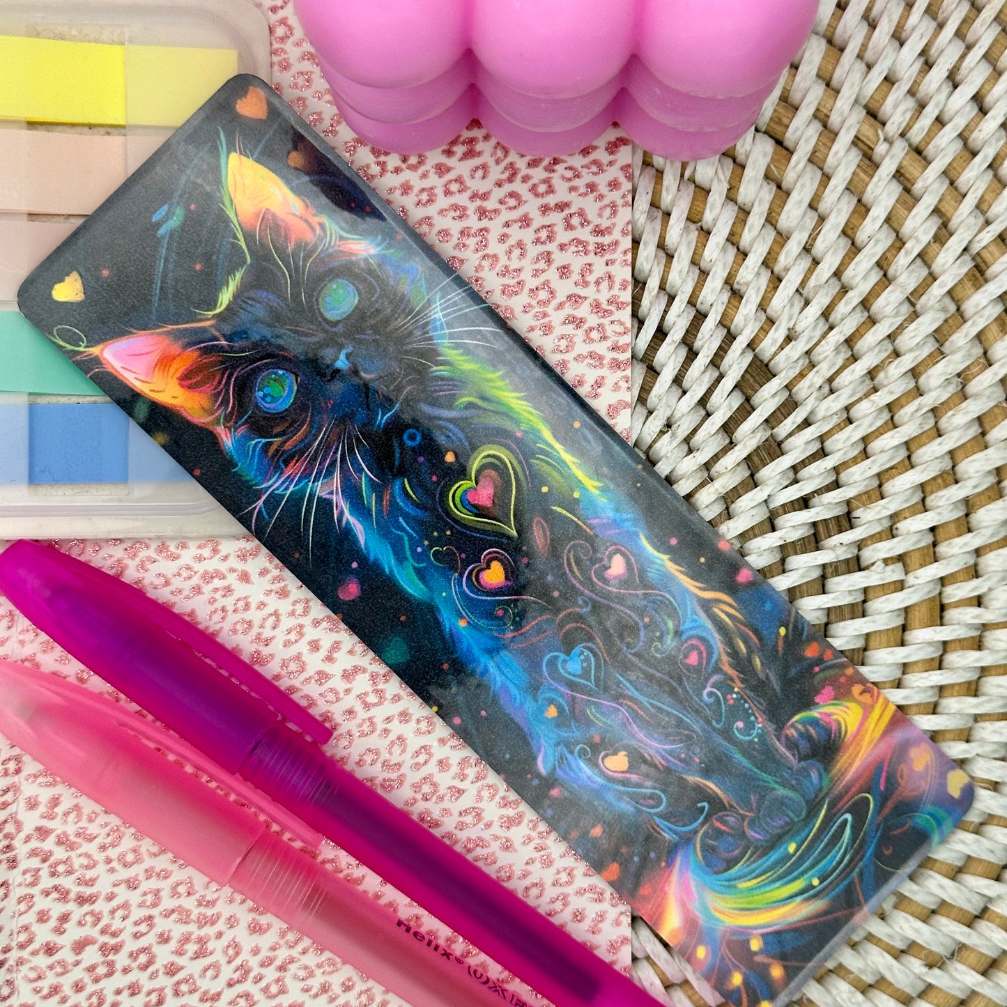 Neon Cat Bookmark