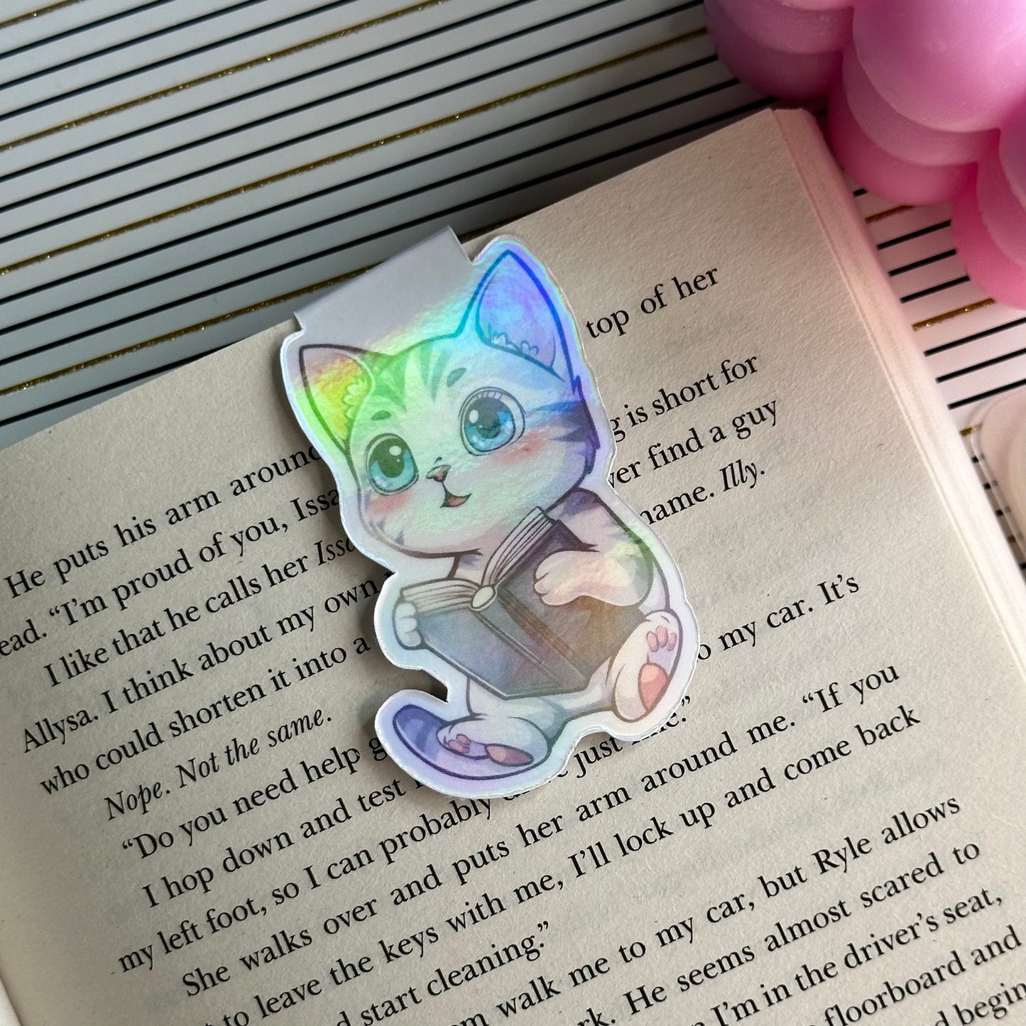 Book Cat Magnetic Bookmark