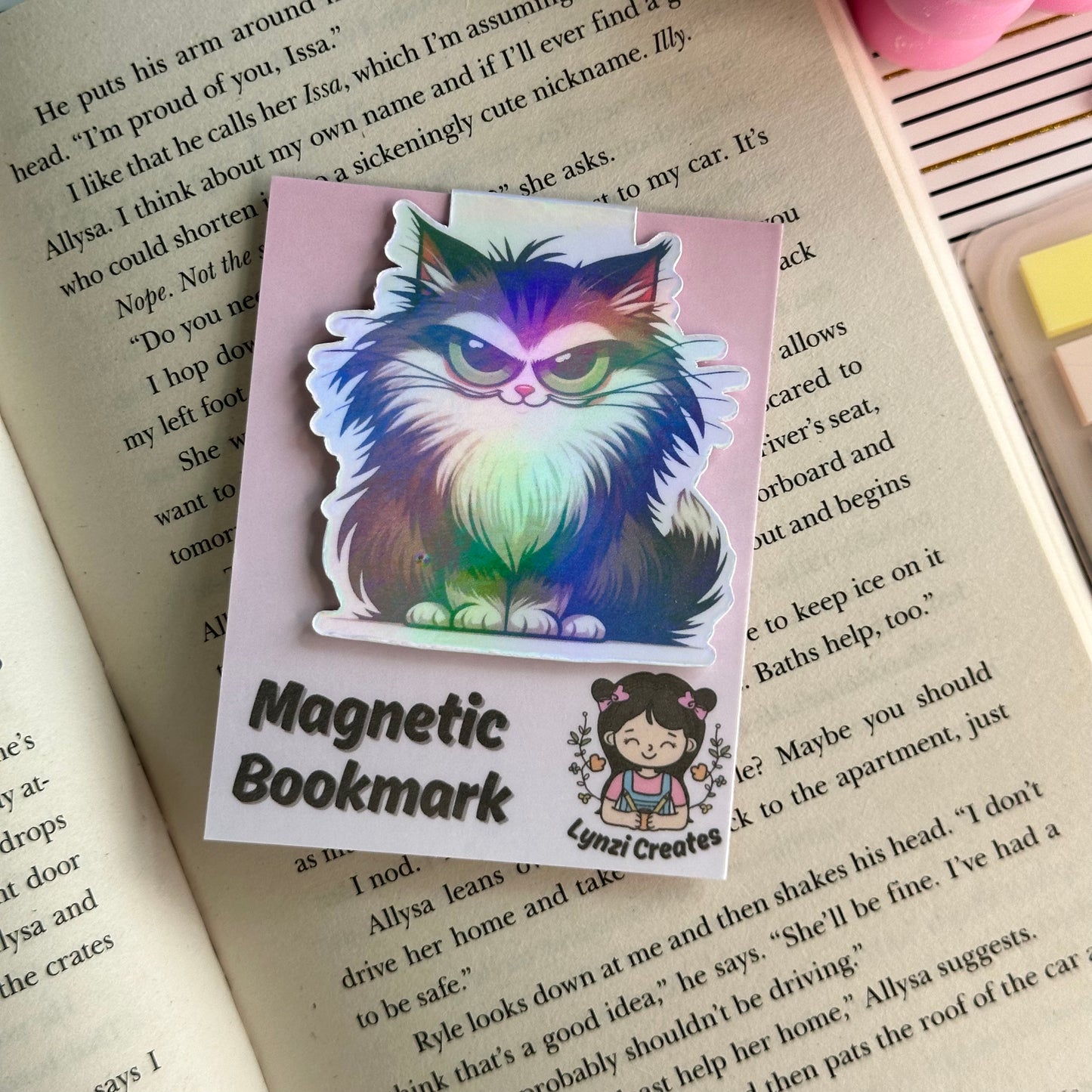 Evil Cat Magnetic Bookmark