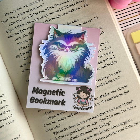 Evil Cat Magnetic Bookmark