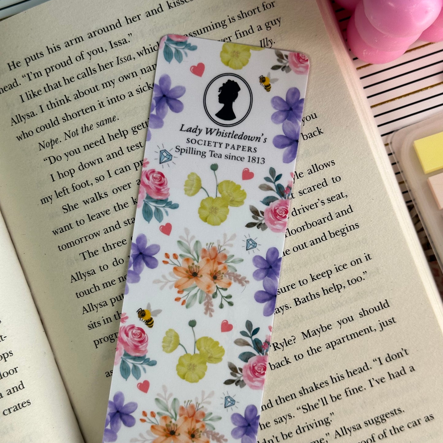 Bridgerton Floral Bookmark