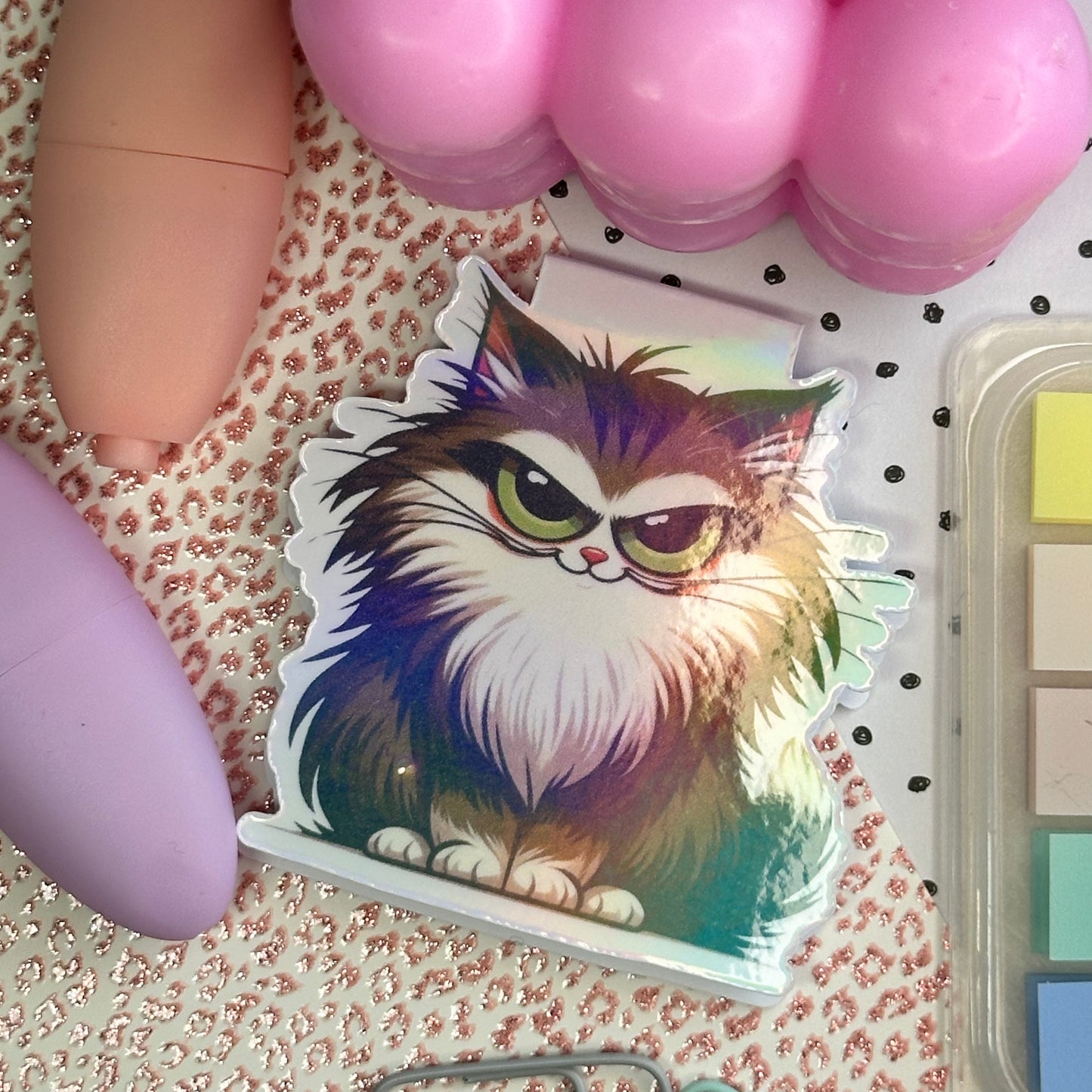 Evil Cat Magnetic Bookmark