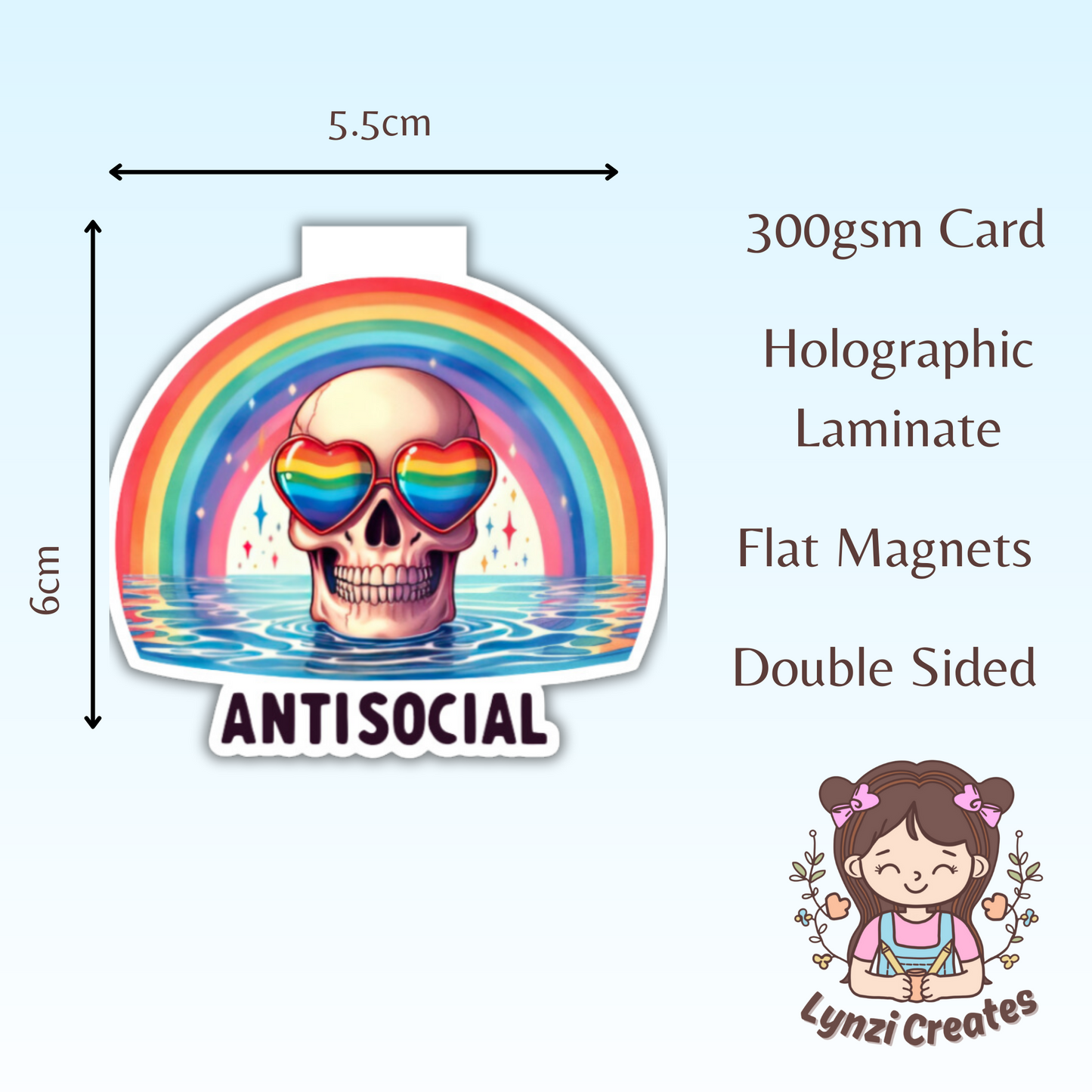 Antisocial Magnetic Bookmark