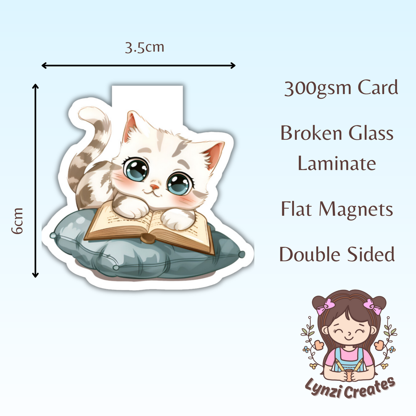 Kitten Cushion Magnetic Bookmark