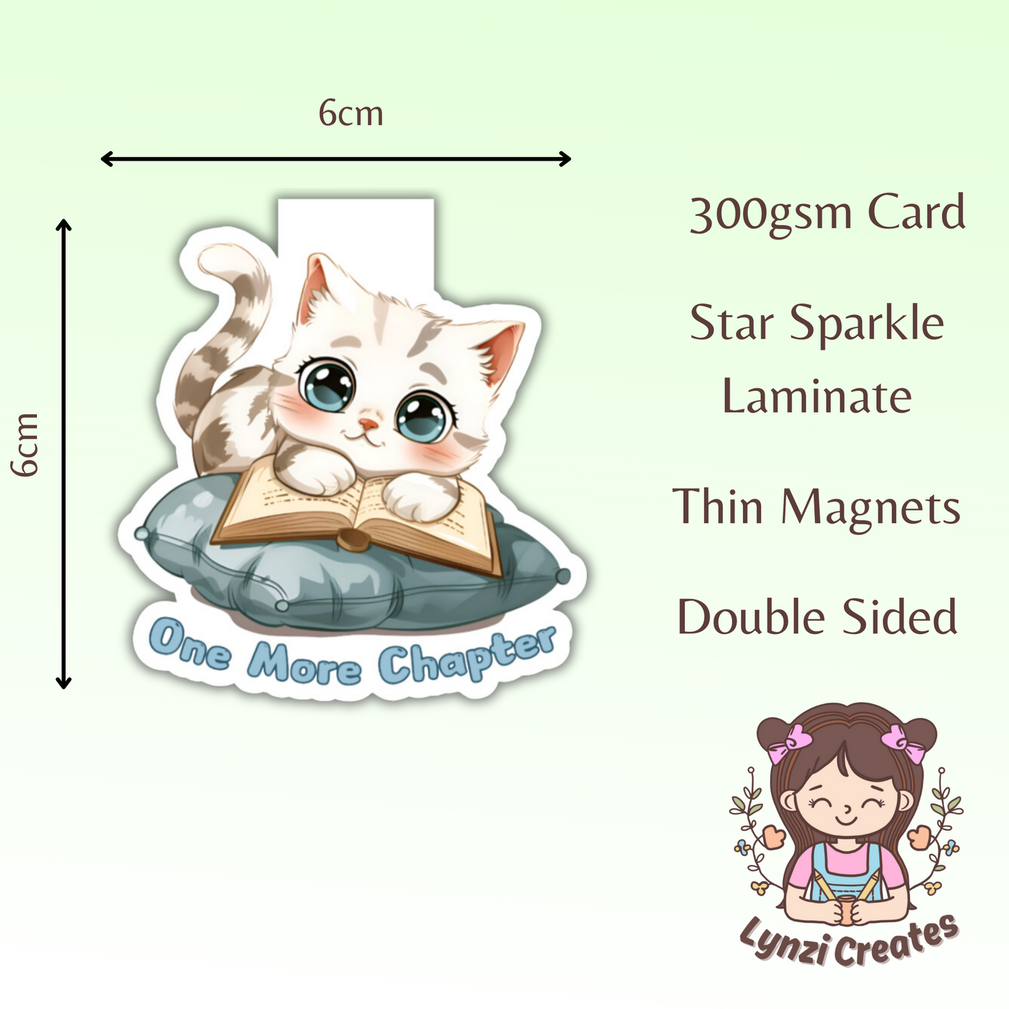 Kitten One More Chapter Magnetic Bookmark