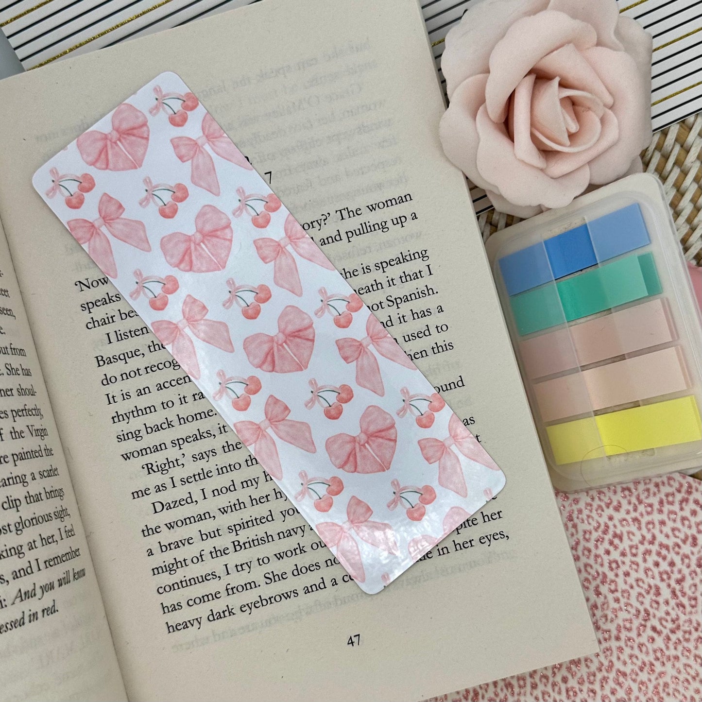 Cherries & Bows Bookmark