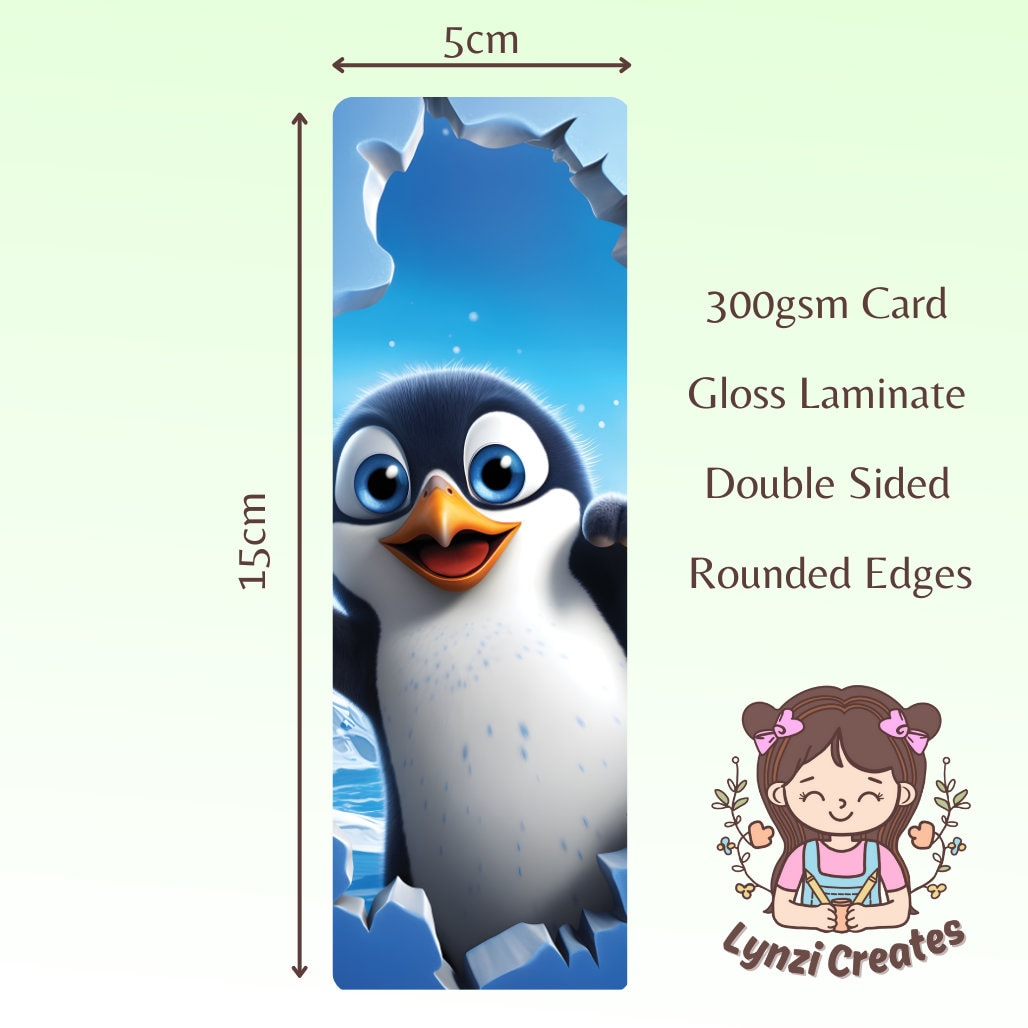 Peekaboo Penguin Bookmark