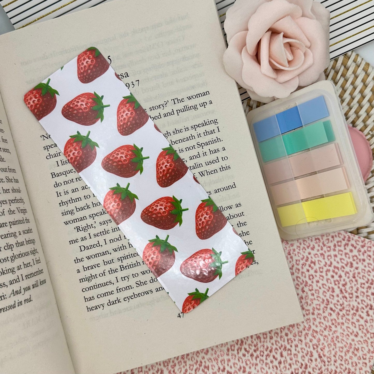 Strawberries & Cream Bookmark