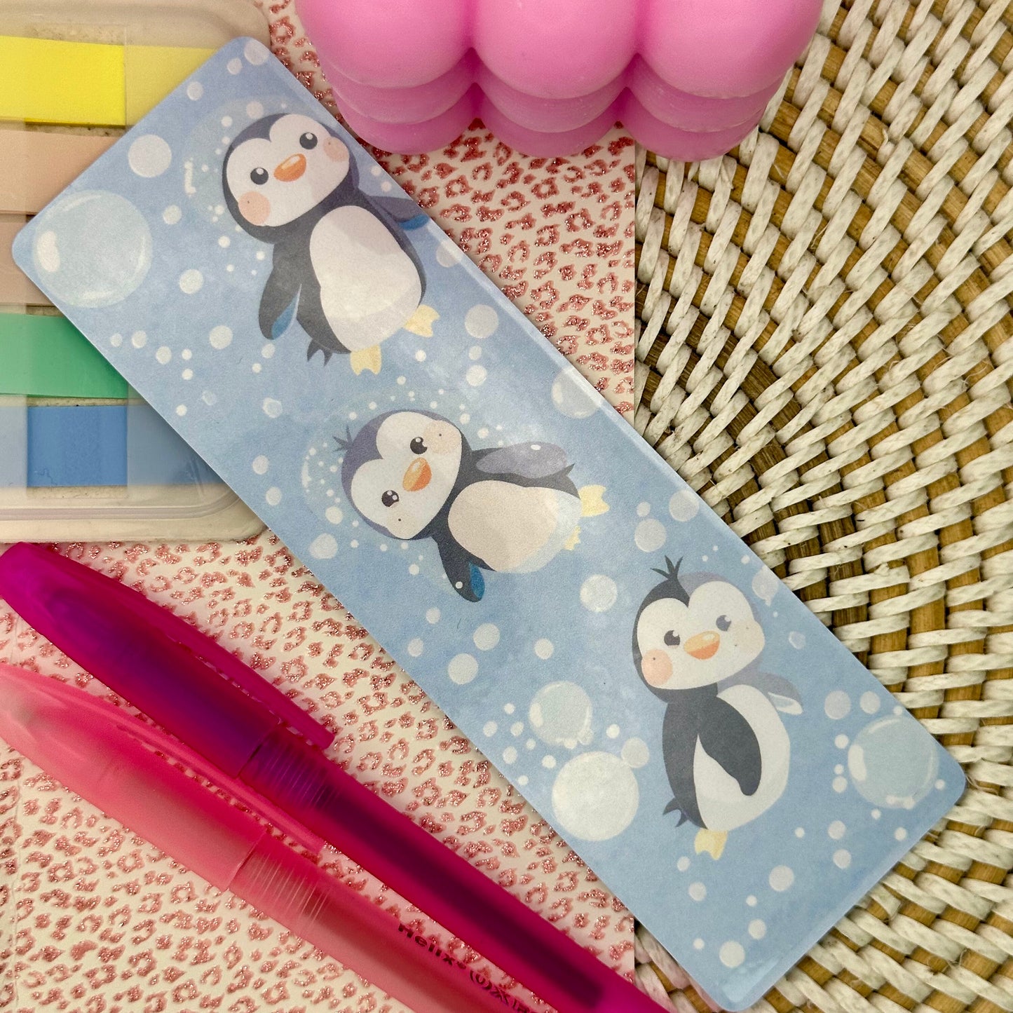 Cute Penguin Book mark | Doublesided Bookmark | Cute Bookmark | Gift For Book Lover | Bookish Gift | Book Accessories