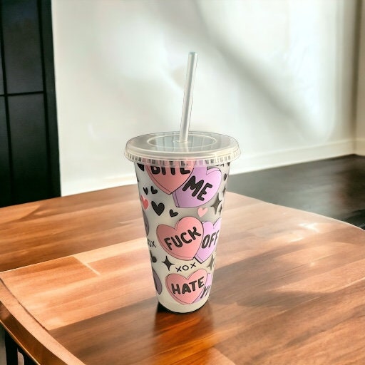 Sassy Hearts Reusable Cold Cup