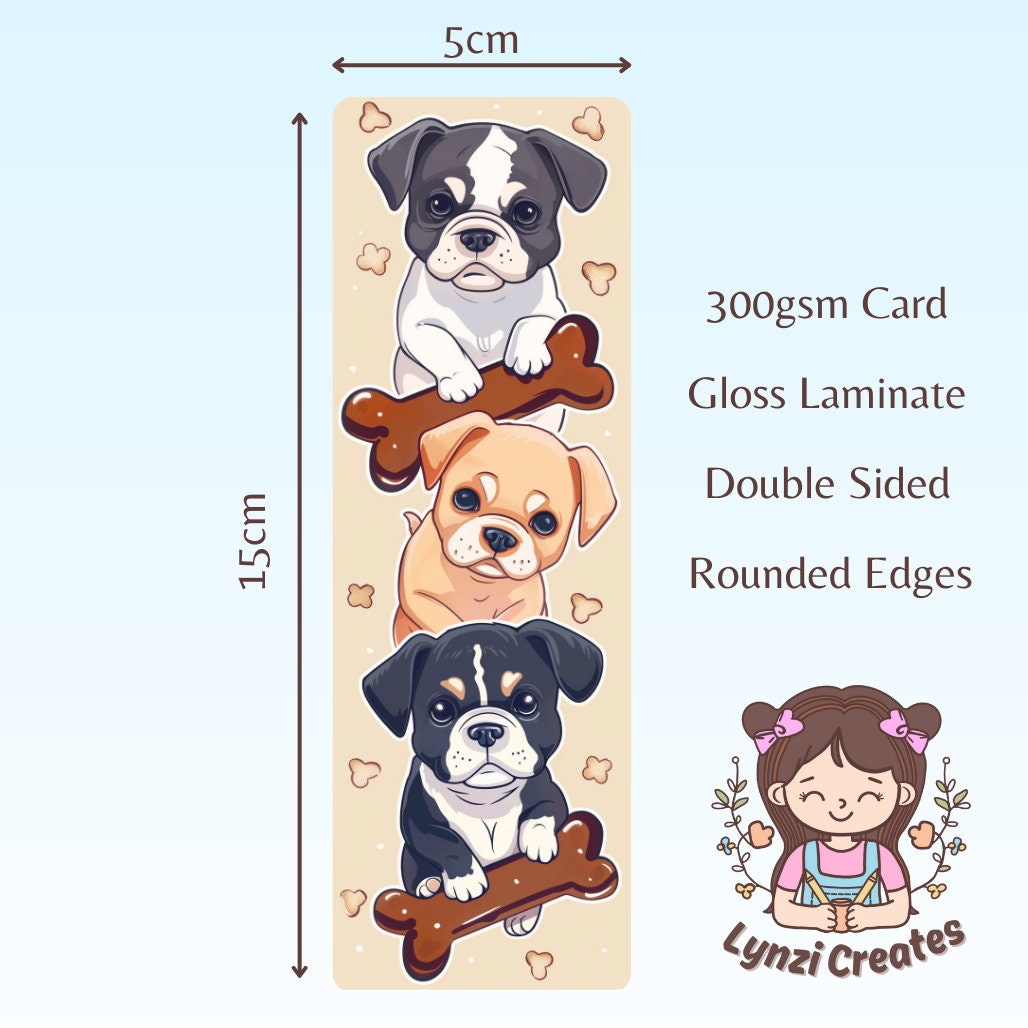 Cute Dog Bookmark | Puppy Bookmark | Stationary Gift | Cute Bookmark