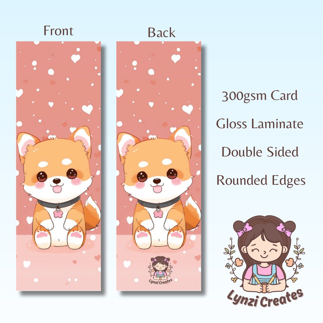 Cute Dog Bookmark | Puppy Bookmark | Stationary Gift | Cute Bookmark