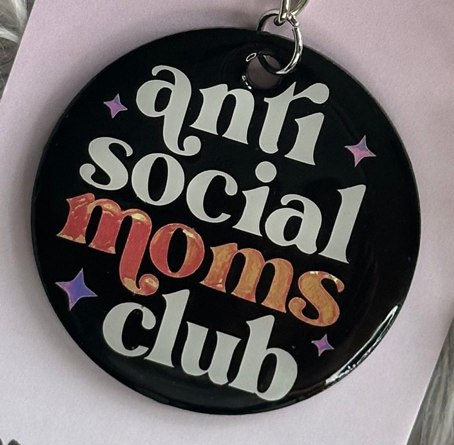 Anti Social Moms Club Keyring