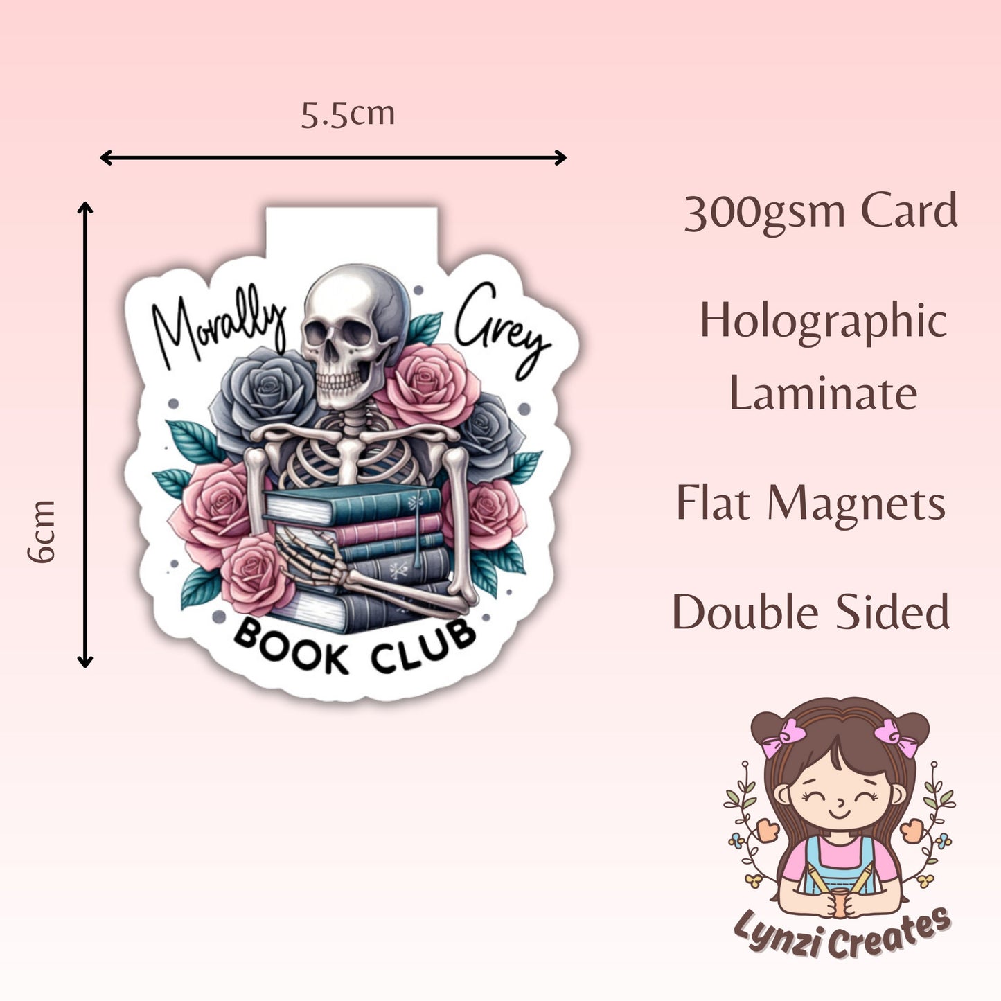 Morally Grey Book Club Magnetic Bookmark