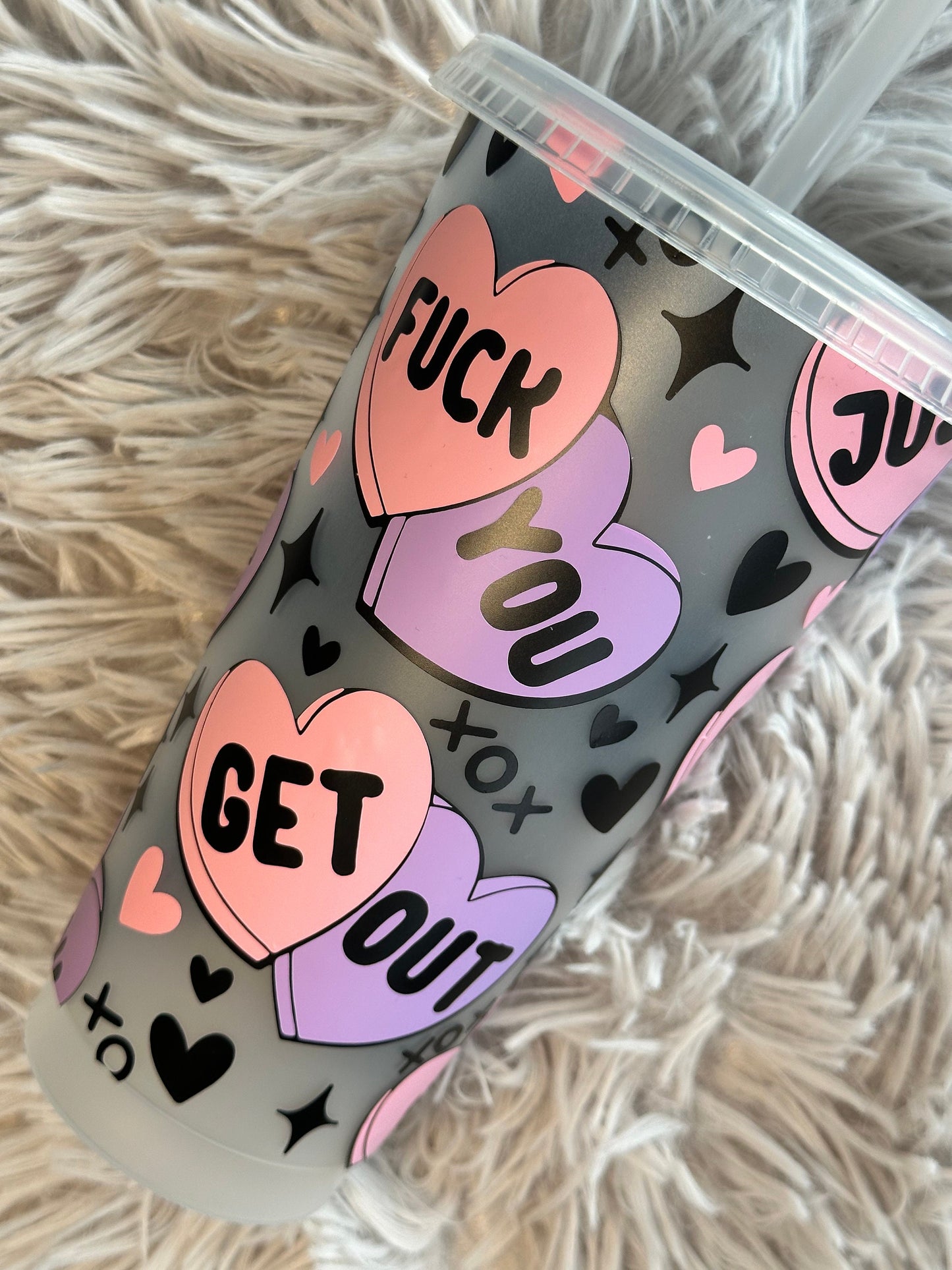 Sassy Hearts Reusable Cold Cup