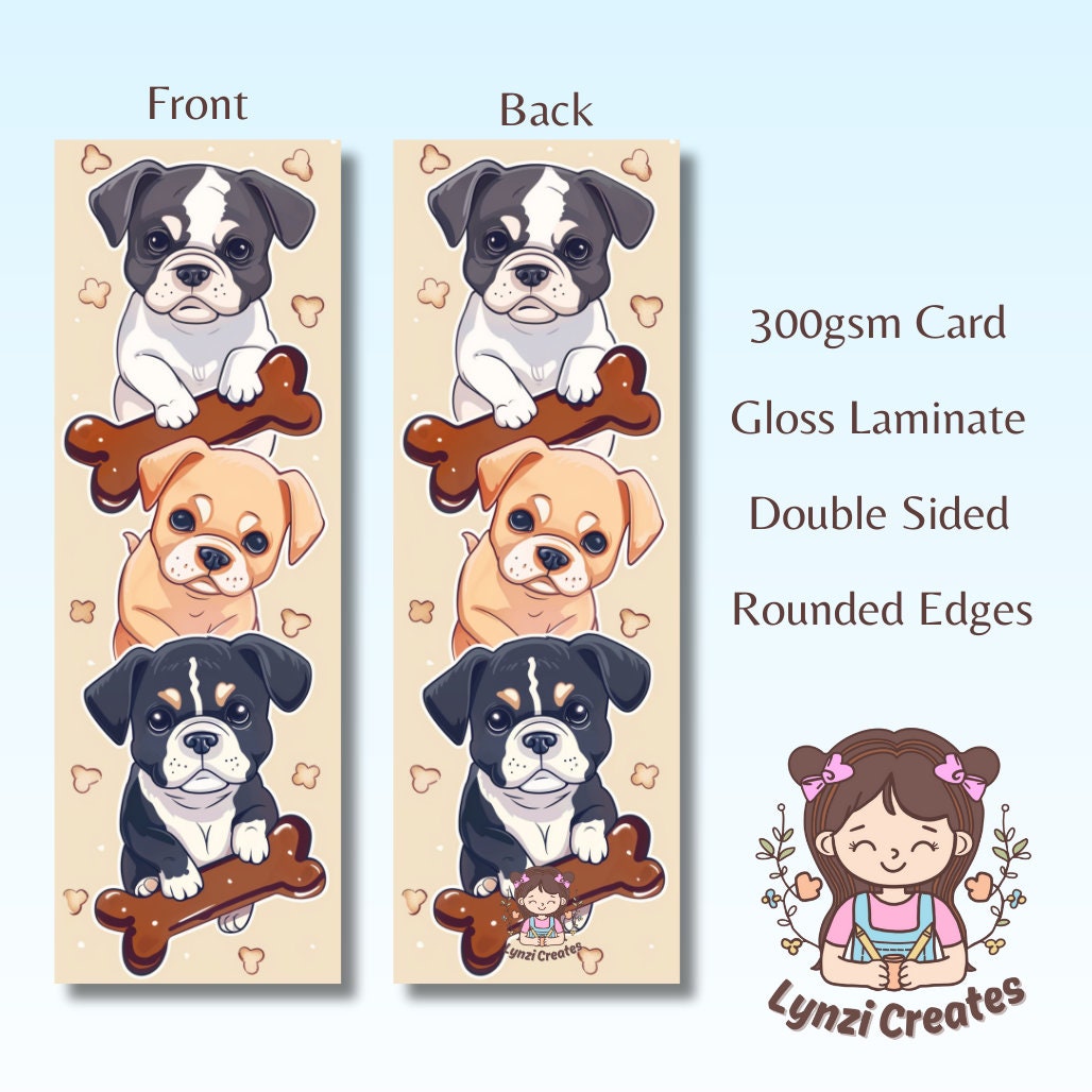 Cute Dog Bookmark | Puppy Bookmark | Stationary Gift | Cute Bookmark