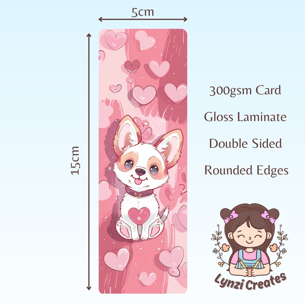 Cute Dog Bookmark | Puppy Bookmark | Stationary Gift | Cute Bookmark