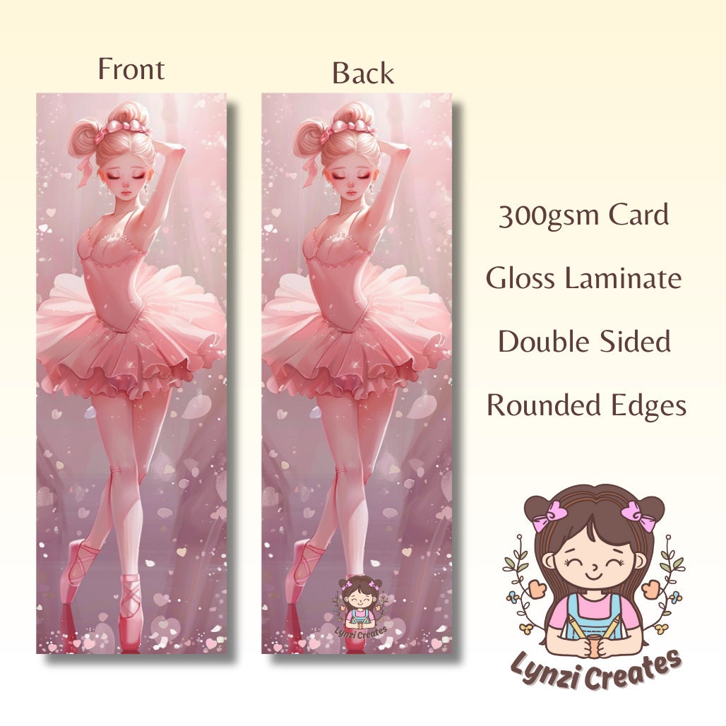 Ballerina Bookmark | Ballet Bookmark | Stationary Gift | Cute Bookmark | Cute Ballerina | Anime Bookmark