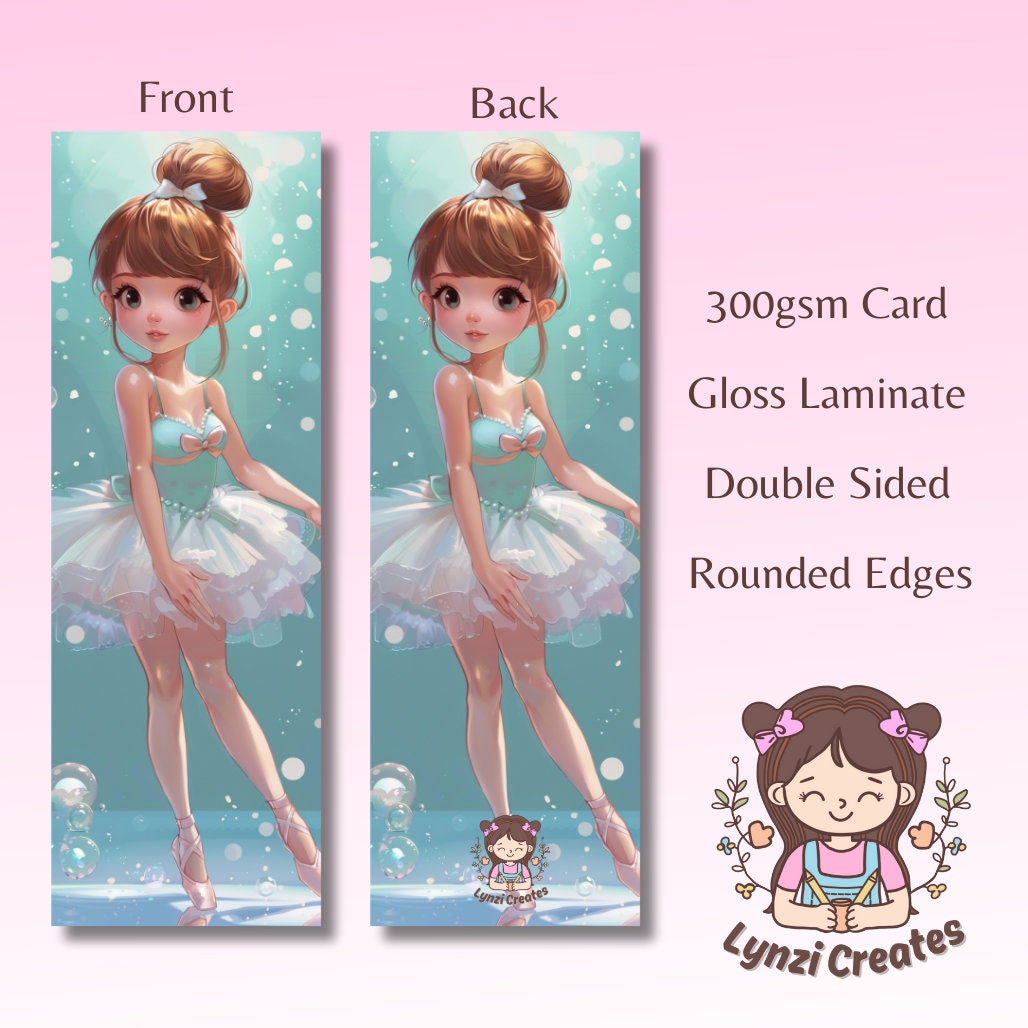 Ballerina Bookmark | Ballet Bookmark | Stationary Gift | Cute Bookmark | Cute Ballerina | Anime Bookmark