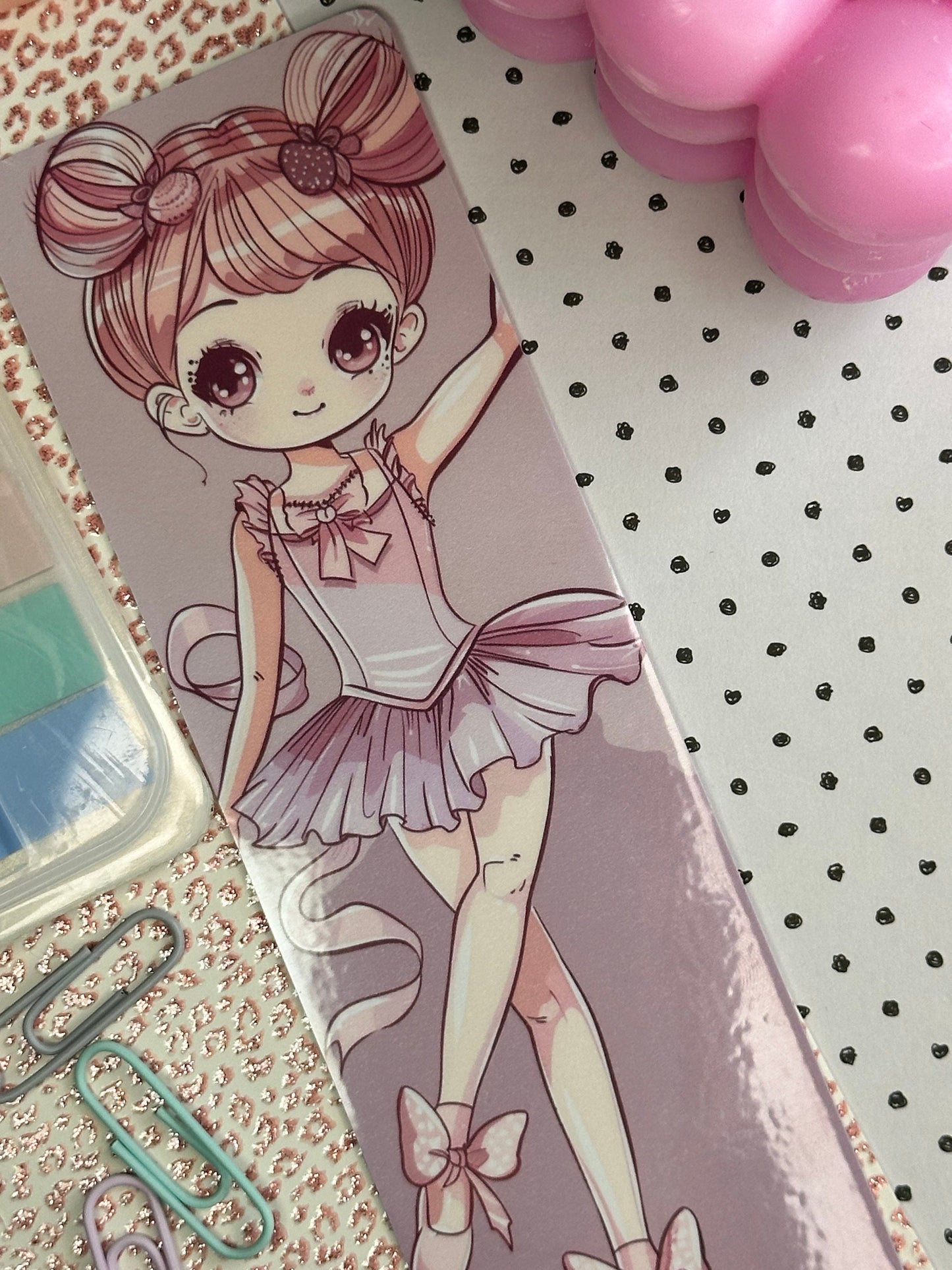 Ballerina Bookmark | Ballet Bookmark | Stationary Gift | Cute Bookmark | Cute Ballerina | Anime Bookmark