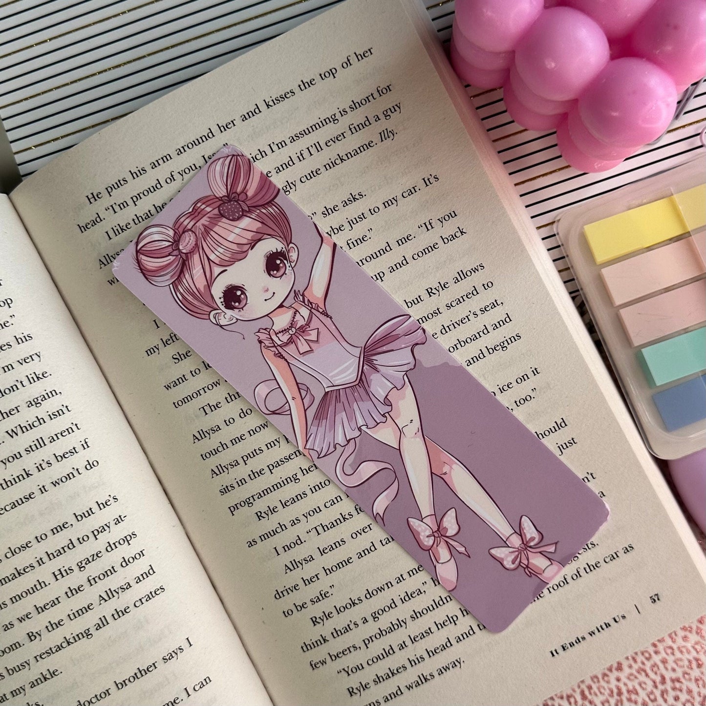 Ballerina Bookmark | Ballet Bookmark | Stationary Gift | Cute Bookmark | Cute Ballerina | Anime Bookmark