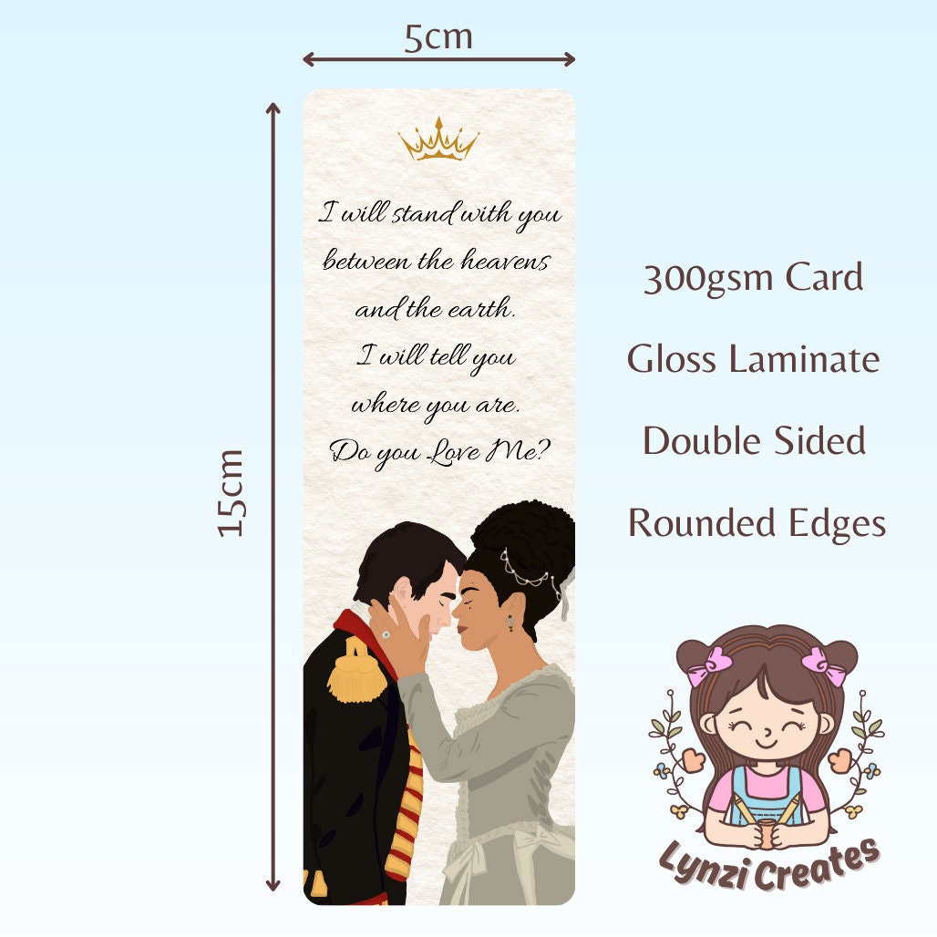 Queen Charlotte Bookmark | Bridgerton Bookmark - Charlotte and George