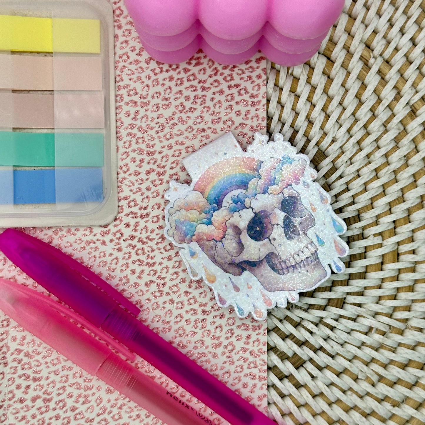 Rainbow skull Magnetic Bookmark