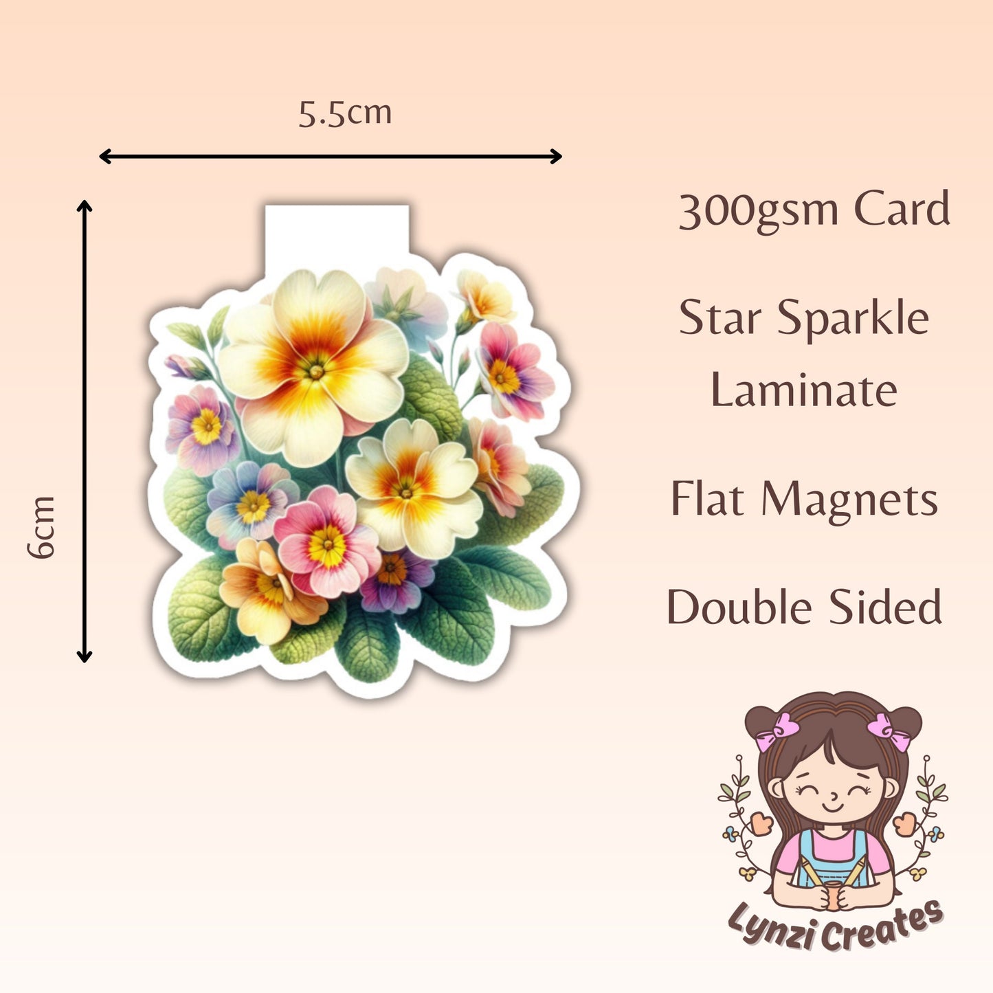 Spring Flowers Magnetic Bookmark