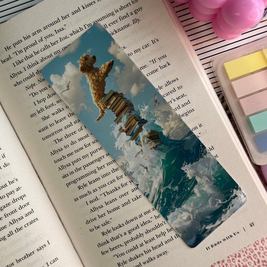 Cute Dog Bookmark | Puppy Bookmark | Stationary Gift | Cute Bookmark/Surfing