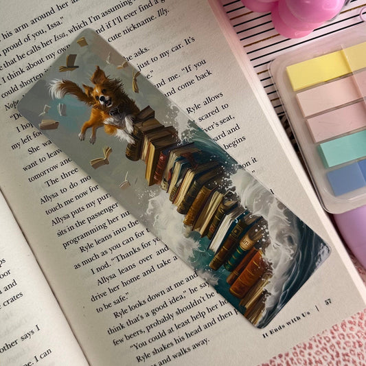 Cute Dog Bookmark | Puppy Bookmark | Stationary Gift | Cute Bookmark/Surfing