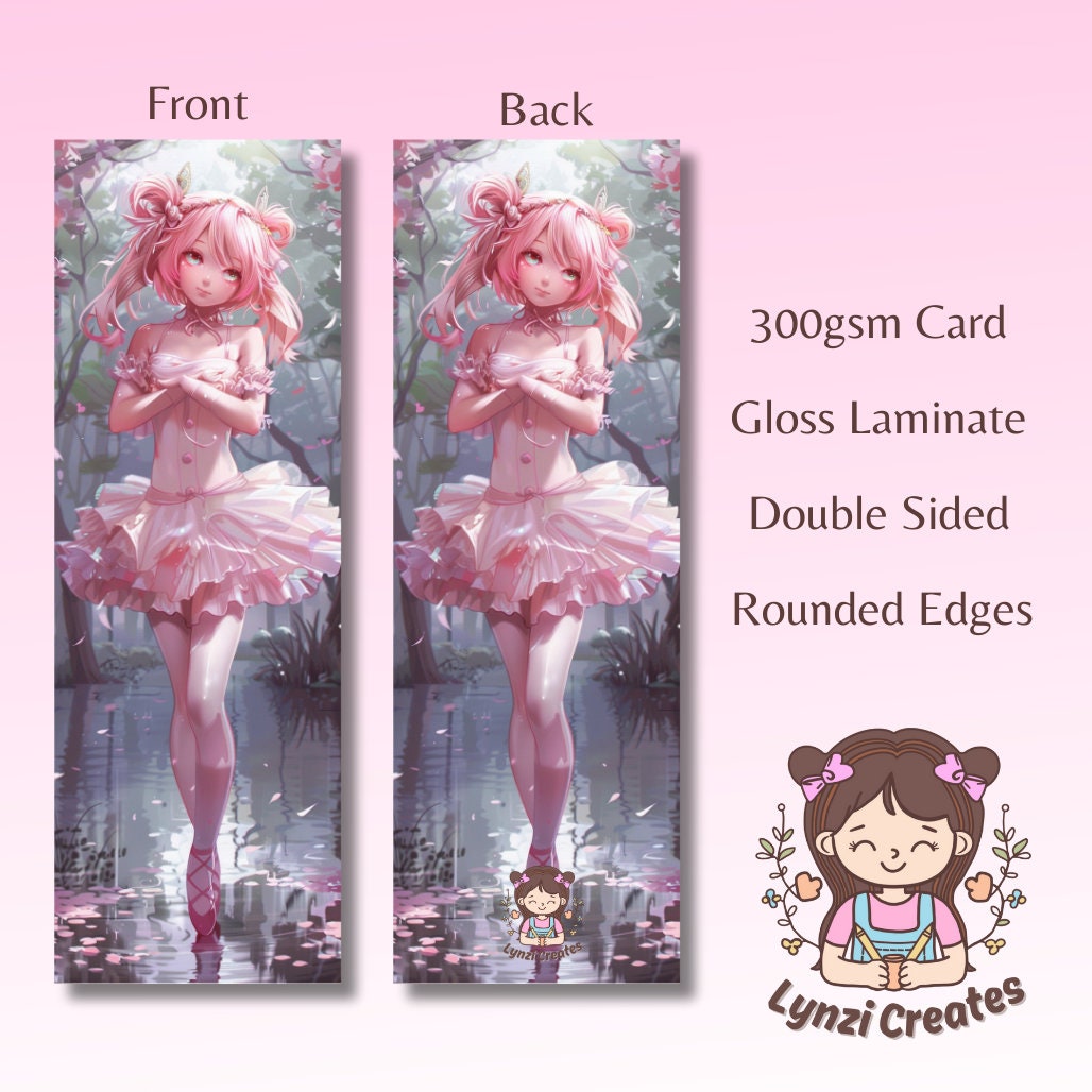 Ballerina Bookmark | Ballet Bookmark | Stationary Gift | Cute Bookmark | Cute Ballerina | Anime Bookmark