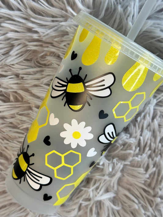 Honey Bee Reusable Cold Cup