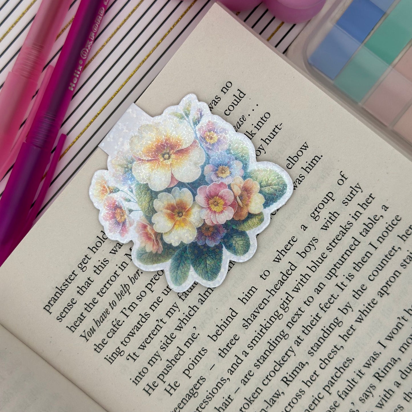 Spring Flowers Magnetic Bookmark